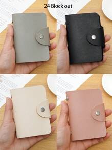 1 szt. Unisex Bank Card Bag z 24/26 plastikowymi wkładkami z guzikami, antykradzieżowa i antymagnetyczna torba do przechowywania certyfikatów bankowych, smukły portfel kieszonkowy, organizer na karty identyfikacyjne, wizytówki, łatwe sortowanie i oddzielanie różnych kart bankowych, karty VIP (dostępne w wielu kolorach), Boho Vibes - Czarne - Zobacz 3