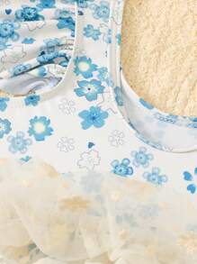 Baby Girls' Random Print One-Piece Swimsuit - Multicolor - View 6