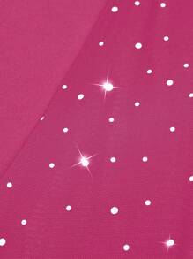 Sweetra 大码纯色网眼拼布喇叭裤，休闲日常穿着