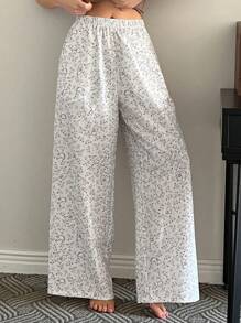 DAZY Cute Rabbit Print Loose And Lightweight Sleepwear Bottom Pajama - White - View 6