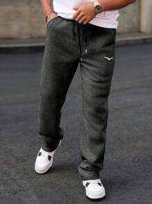 Manfinity CasualCool Heren Eagle Print Trekkoord Taille Zak Casual Sweatpants