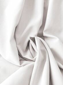 SHEIN LUNE Plus Size Woven Elegant Oblique Shoulder Off Shoulder Floral Ruched Dress - White - View 4