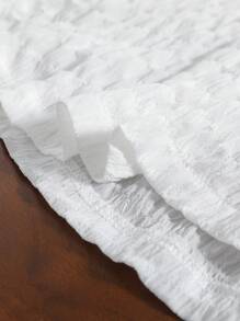 Vintaside Kids 1pc Baby Girls White Embroidered Cap Sleeve Dress. Textured Soft & Comfortable Fabric, Cute Princess Style Suitable For Spring & Summer Outdoor, Travel, Daily Wear
