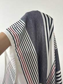 EMERY ROSE Women's Summer Casual Colorblock Striped Crew Neck 3/4 Sleeve T-Shirt Graphic Tees Women Tops Fall Cloth For Women