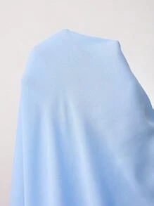 EastFlair Blusa casual de manga larga con detalles plisados y decoración de perlas falsas de unicolor para mujer