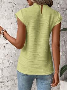 SHEIN Clasi Blusa casual con cuello imitación de mujer, de uso diario