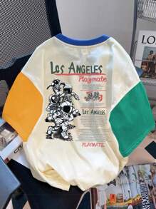 Claim Dot Herren-t-shirt Mit Colorblock-astronauten-print Und Slogan