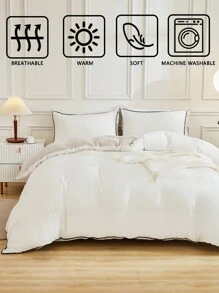 Bộ đồ giường màu trắng Boho Farmhouse Bộ chăn ga gối đệm hai mặt màu be và trắng Bộ chăn ga gối đệm đôi cỡ Queen cỡ King 3 món bằng sợi siêu mềm thoáng khí 1 chăn ga gối đệm có khóa kéo 2 vỏ gối Không có chăn bông Quà tặng cho nam và nữ - Nhiều màu - Xem 9