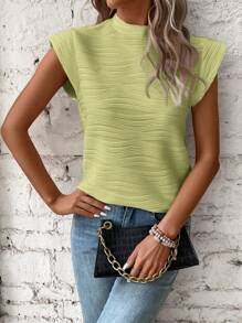 SHEIN Clasi Blusa casual con cuello imitación de mujer, de uso diario