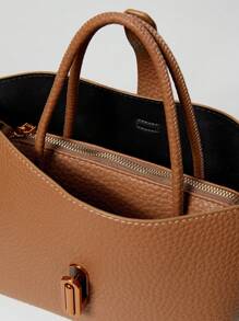 Vintage-Stil kleine Handheld gewebte Korb Tasche für Frauen, High-End und einzigartig, Frühling/Sommer Mode, kann auf Schulter oder Cross-Body getragen werden - Braun - Übersicht 5