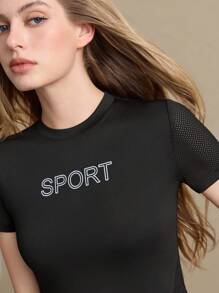 Yoga Sports Fitted T-Shirt, Minimalist Fashion & Casual Daily Wear