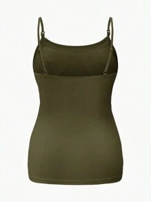 SHEIN 孕妇吊带背心，内置胸罩上衣，哺乳服，白色背心