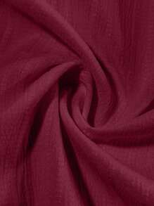 EMERY ROSE Lace Trimmed Long Sleeve Blouse Fall Cloth For Women - Burgundy - View 7