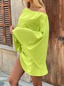 Calvaya 2 pièces Ensemble cape décontracté vert sexy pour femmes