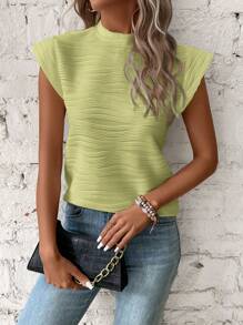 SHEIN Clasi Blusa casual con cuello imitación de mujer, de uso diario