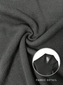 EMERY ROSE Raglan Sleeve Knot Side Jumper - Black - View 7