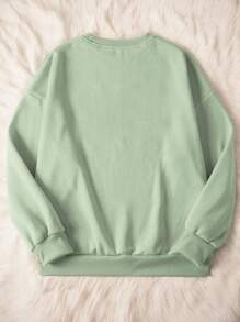 INAWLY Felpa da donna con collo tondo, manica lunga, regular, adatta per autunno/inverno