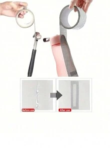 SHEIN "Waterproof Self-Adhesive Window Screen Repair Tape, Anti-Insect Mesh Patch For Dorm Doors/Curtains, Strong Adhesive Repair Tape For Torn Screens, 2M/78.74INCH Length "