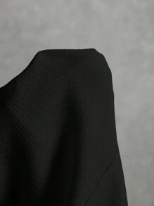 Poéselle 2pcs/Set Women Front Button Sleeveless Minimalist Blouse And Mini Skirt Suit In Fall/Winter - Black - View 7