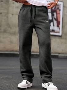 Manfinity CasualCool Heren Eagle Print Trekkoord Taille Zak Casual Sweatpants