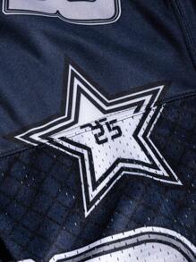 Manfinity Sport Corelite Men's Numeric Print V-Neck Short Sleeve Active Jersey T-Shirt