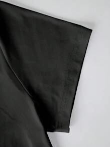 INAWLY Camiseta de mujer de ajuste regular con estampado de calavera de azúcar mexicana y floral - Negro - Ver 7