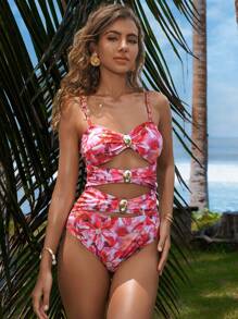 SHEIN Swim Elegant Beach Outfits For Women: 1pc Swimsuit With Coverup, Skirt And Sarong For Summer Beach Vacation