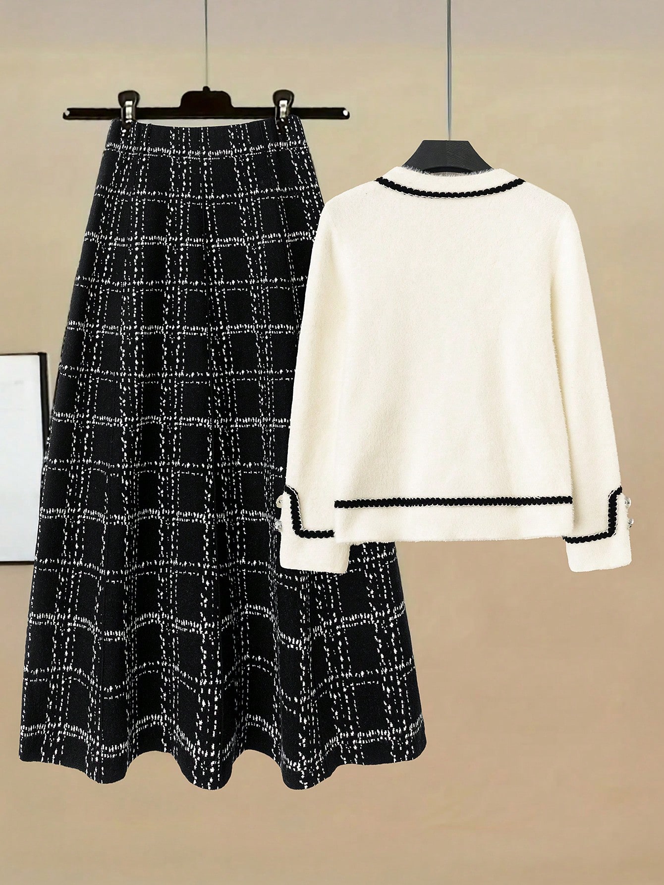 Franclia مجموعة من 2 قطعة من الكارديجان الصوفي الأ...