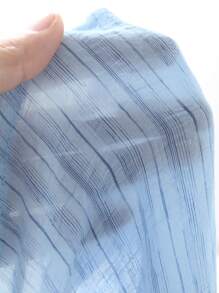 DAZY Bluzka damska w paski z dekoltem w serek i falbanką, jesienna odzież damska z długim rękawem