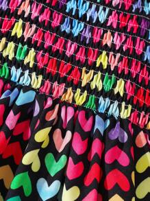 Baby Girls Cute Casual Heart Pattern Dress - Multicolor - View 6