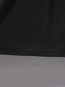 SHEIN 1 件女童黑色休闲连衣裙 - 黑色 - 查看 4