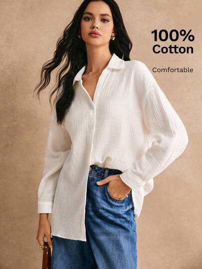 قميص صيفي بياقة منخفظة أسفل الكتف، ذو خطوط طويلة، من الأنماط البسيطة، ملابس عطلة