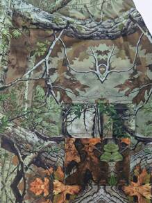 女士两件套 - 树叶迷彩印花长袖上衣和裙子 - 彩色 - 查看 5