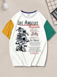 Claim Dot Herren-t-shirt Mit Colorblock-astronauten-print Und Slogan