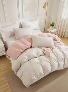 两件套米色和粉色波西米亚风双面被套，优雅别致 | 柔软超细纤维被套，适合女孩、青少年、大学宿舍，打造舒适时尚的家居装饰 - 彩色 - 查看 8