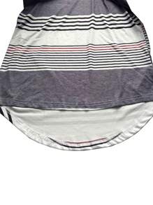 EMERY ROSE Women's Summer Casual Colorblock Striped Crew Neck 3/4 Sleeve T-Shirt Graphic Tees Women Tops Fall Cloth For Women