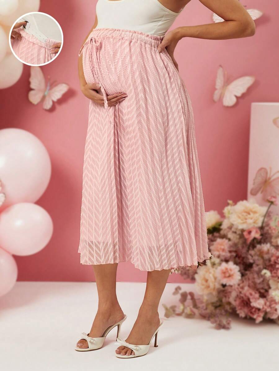 Loomaby Maternity Skirts, For Baby Shower Party,Valentine's Day,Gender Reveal Skirt