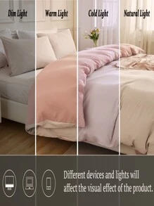 两件套米色和粉色波西米亚风双面被套，优雅别致 | 柔软超细纤维被套，适合女孩、青少年、大学宿舍，打造舒适时尚的家居装饰 - 彩色 - 查看 9