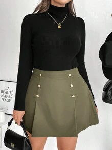 SHEIN Frenchy Plus Size Casual & Style Codzienna Spódnica