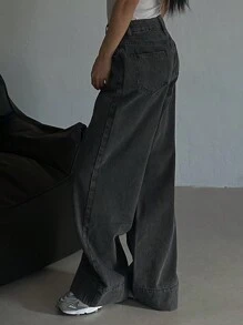 DAZY Rechte jeans voor dames, eenvoudige, modieuze, casual dagelijkse kleding