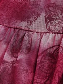 ROMWE Fairycore Top de tirantes con cuello halter, dobladillo asimétrico y estampado de paisley para mujer