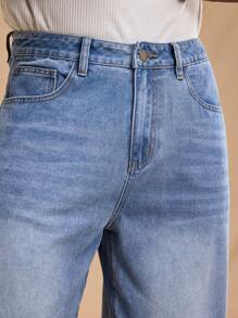 Forever 21 Men's Loose Casual Leopard Print Denim Straight Pants - Camel - View 4