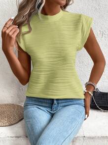 SHEIN Clasi Blusa casual con cuello imitación de mujer, de uso diario