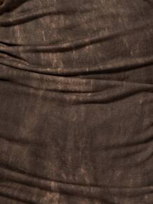 MISSGUIDED High Neck Sleeveless Ruched Mini Dress Party Club Night Out Bodycon Form Fitting Evening Cocktail Special Occasion Dress With Side Gathering