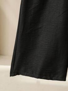 Lacomfia 2 pièces/set grande taille, Ensemble décontracté printemps/été avec chemise ample à manches longues et imprimé tout-sur-tout et pantalon à taille élastique et pattes d'éléphant