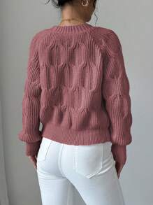 Elenzga Dames zacht roze strik vest