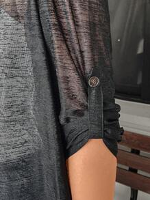 SHEIN LUNE Chaqueta liviana cortaviento ajustable de SHEINLUNE para mujer talla grande, adecuada para primavera y otoño, uso en oficina, vestimenta casual de negocios, habitaciones, primavera, verano, playa, atuendo de crucero, blusas para salir, camisetas de verano bohemias para maestras