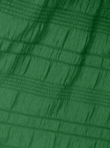 SHEIN Clasi Plus Size Vacation Leisure Solid Color Long Skirt Women Skirt Fall Cloth For Women - Green - View 6