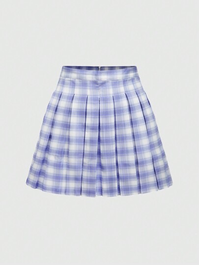 Kawaii Gonna casual a pieghe a vita alta con stampa per le donne