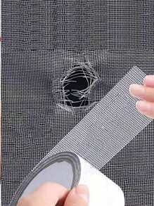 SHEIN "Waterproof Self-Adhesive Window Screen Repair Tape, Anti-Insect Mesh Patch For Dorm Doors/Curtains, Strong Adhesive Repair Tape For Torn Screens, 2M/78.74INCH Length "